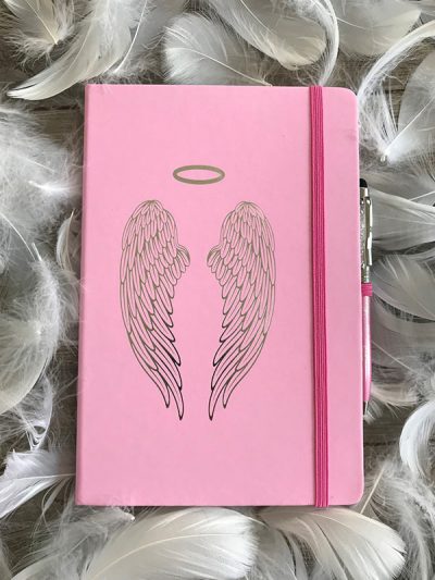 Angel wings A5 notebook and pen